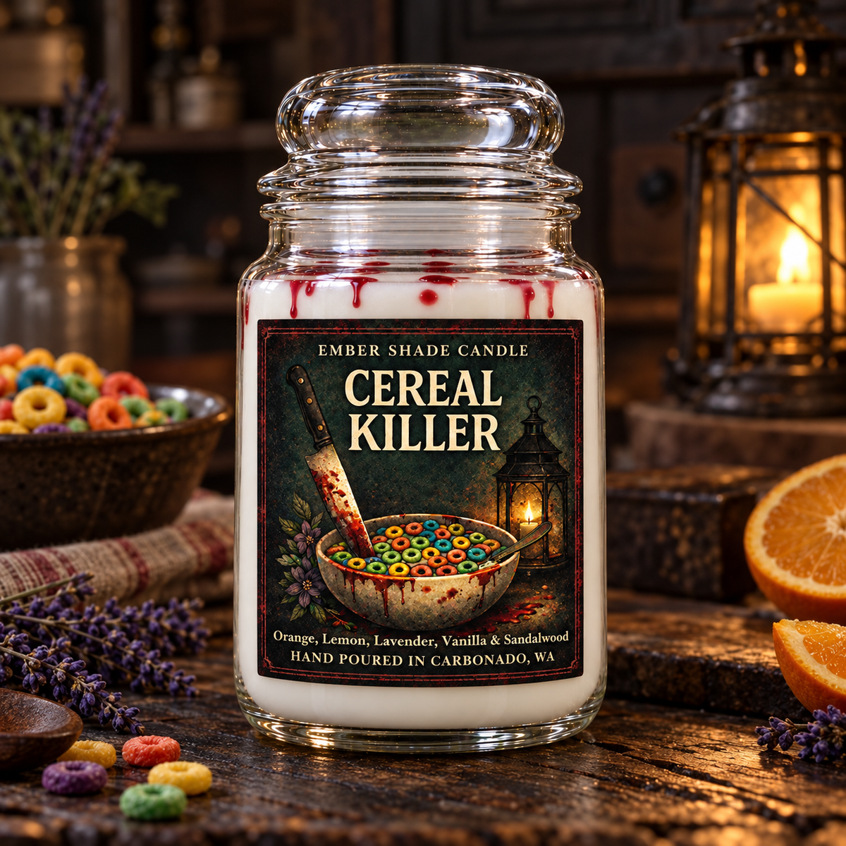 Ember Shade- Cereal Killer-Orange, Lemon, Lavender, Vanilla, Sandalwood