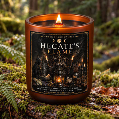 Ember Shade - Hecate’s Flame - Bergamot, Spruce, Cypress, Sage, Palo Santo, Patchouli, Dark Musk, Smoke
