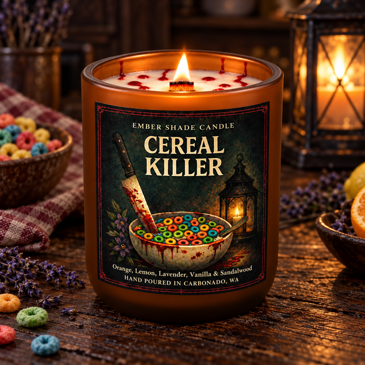 Ember Shade- Cereal Killer-Orange, Lemon, Lavender, Vanilla, Sandalwood