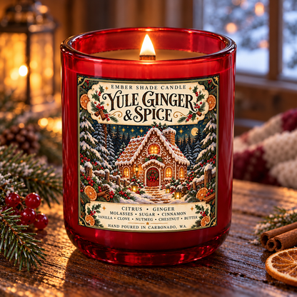 Ember Shade - Yule Ginger & Spice- Citrus, Ginger, Molasses, Cinnamon, Sugar, Vanilla, Clove, Nutmeg, Chestnut, Butter