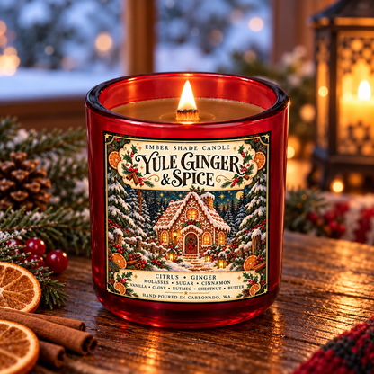 Ember Shade - Yule Ginger & Spice- Citrus, Ginger, Molasses, Cinnamon, Sugar, Vanilla, Clove, Nutmeg, Chestnut, Butter
