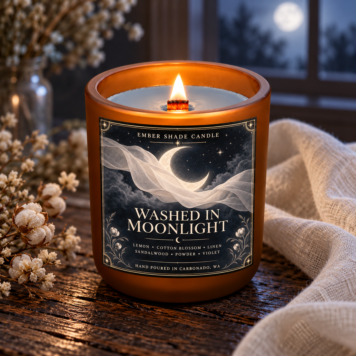 Ember Shade - Washed in Moonlight-Lemon, Cotton Blossom, Linen, Sandalwood, Powder, Violet