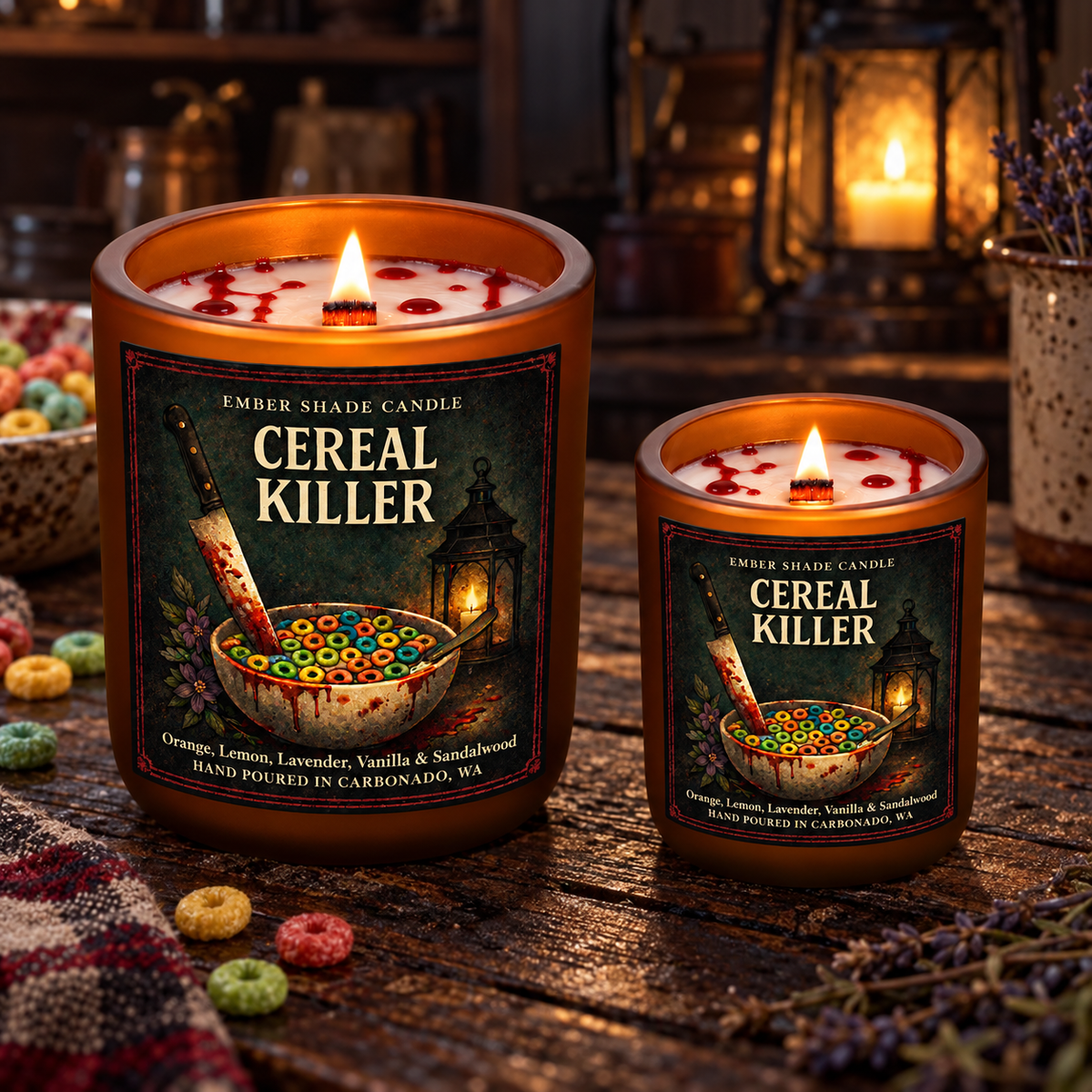 Ember Shade- Cereal Killer-Orange, Lemon, Lavender, Vanilla, Sandalwood