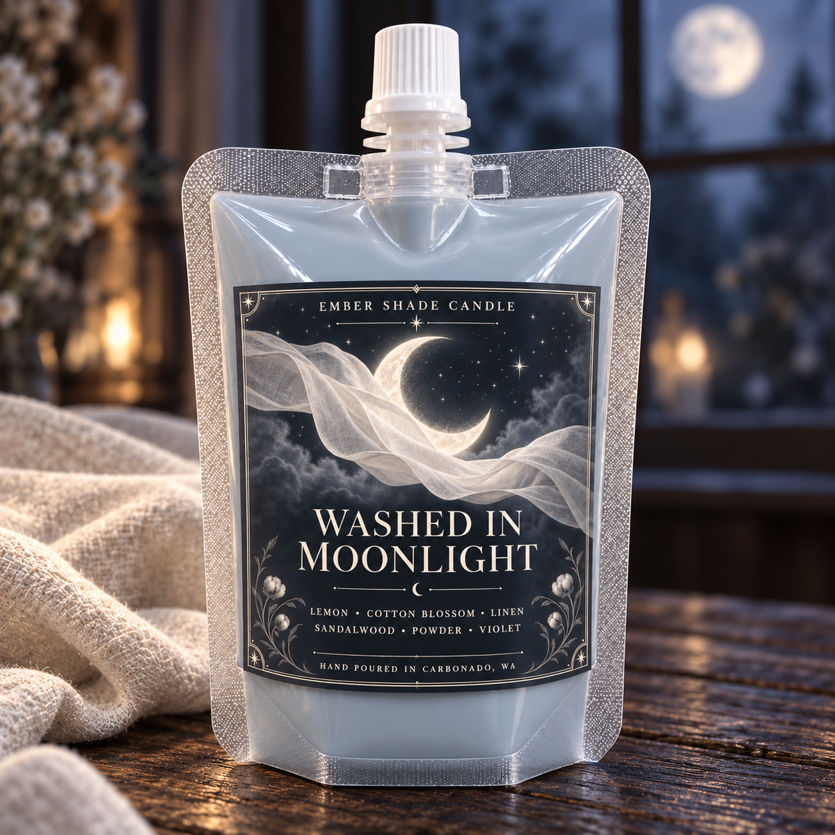 Ember Shade - Washed in Moonlight-Lemon, Cotton Blossom, Linen, Sandalwood, Powder, Violet