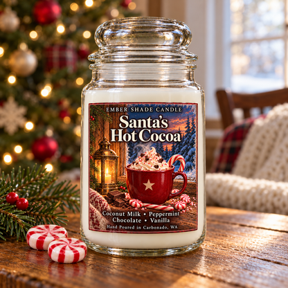Ember Shade- Santa’s Hot Cocoa- Coconut Milk, Peppermint,Chocolate, Vanilla