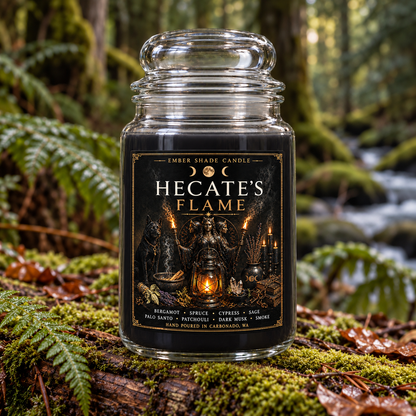 Ember Shade - Hecate’s Flame - Bergamot, Spruce, Cypress, Sage, Palo Santo, Patchouli, Dark Musk, Smoke