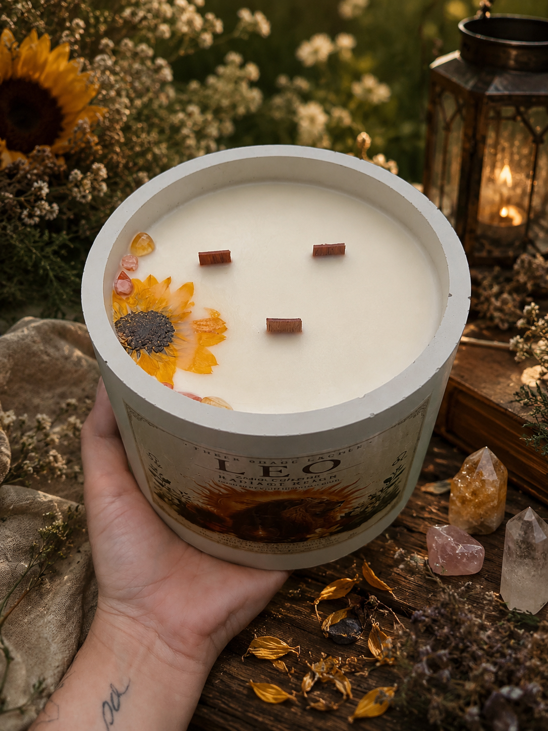 Ember Shade- Zodiac Collection -LEO Radiant Reign - Bergamot, Mandarin, Saffron, Jasmine, Honey, Sunflower, Amber, Sandalwood, Vanilla Bean