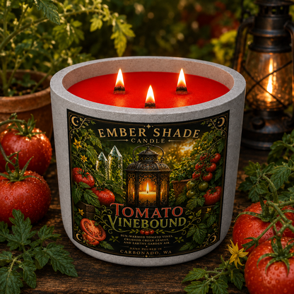 Ember Shade - Tomato Vinebound - Tomato Vine, Green Leaves, Earthy Garden Air