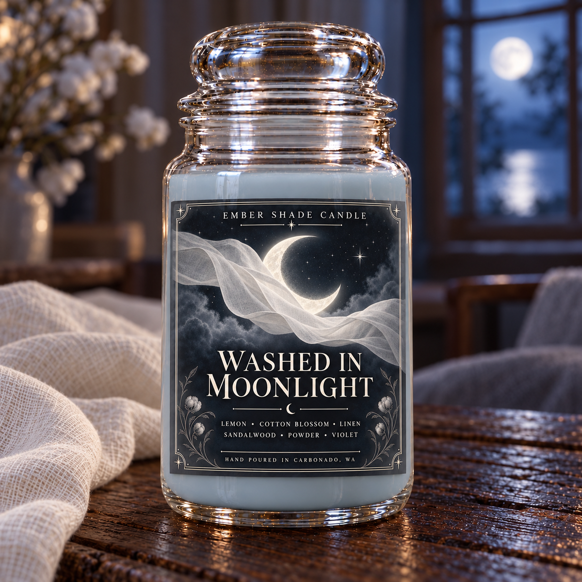 Ember Shade - Washed in Moonlight-Lemon, Cotton Blossom, Linen, Sandalwood, Powder, Violet