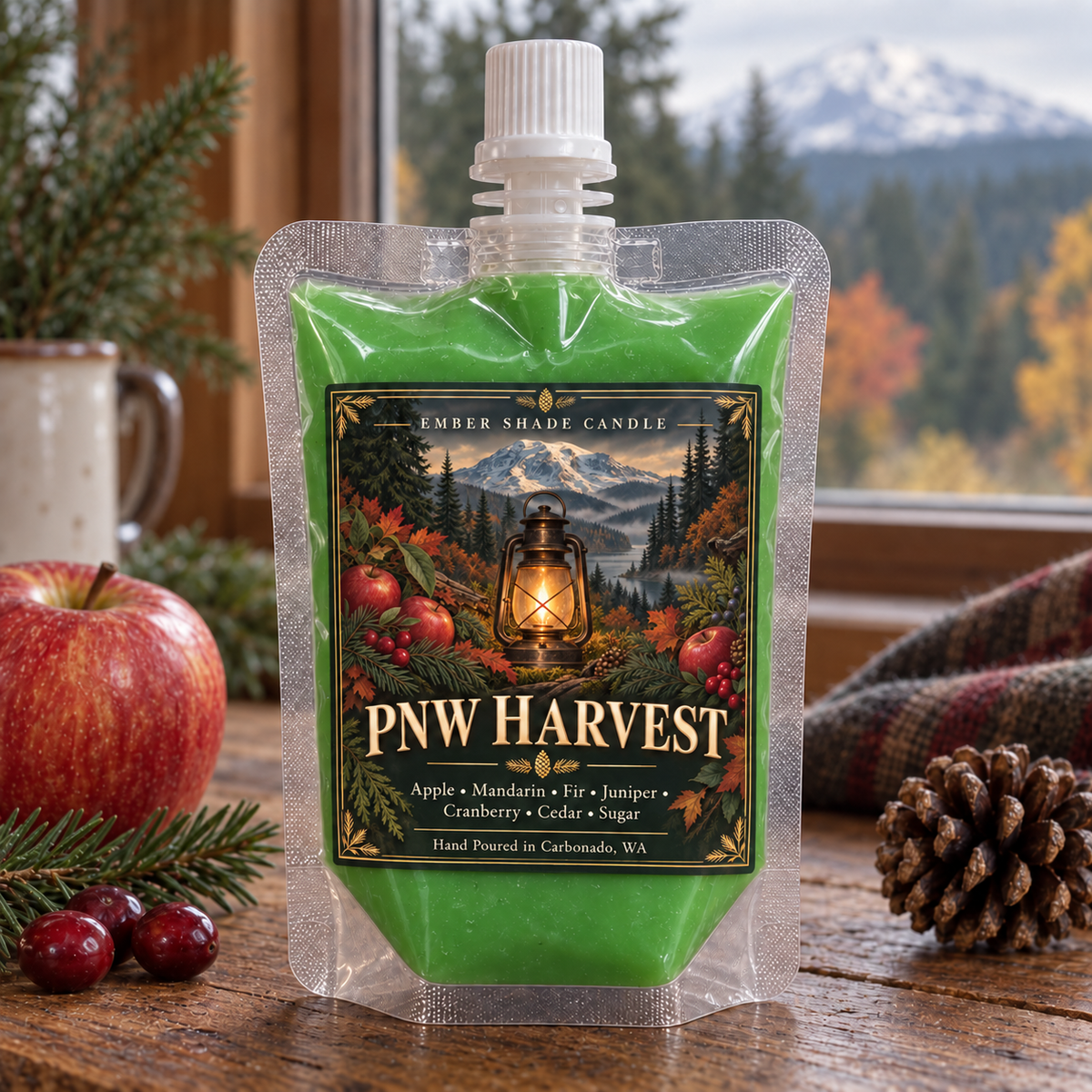 Ember Shade -PWN Harvest- Apple, Mandarin,Fir,Juniper, Cranberry, Cedar, Sugar
