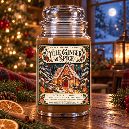 Ember Shade - Yule Ginger & Spice- Citrus, Ginger, Molasses, Cinnamon, Sugar, Vanilla, Clove, Nutmeg, Chestnut, Butter