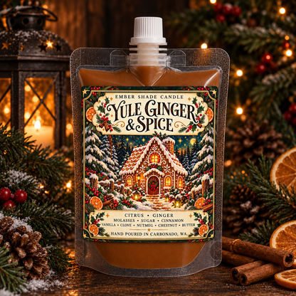 Ember Shade - Yule Ginger & Spice- Citrus, Ginger, Molasses, Cinnamon, Sugar, Vanilla, Clove, Nutmeg, Chestnut, Butter