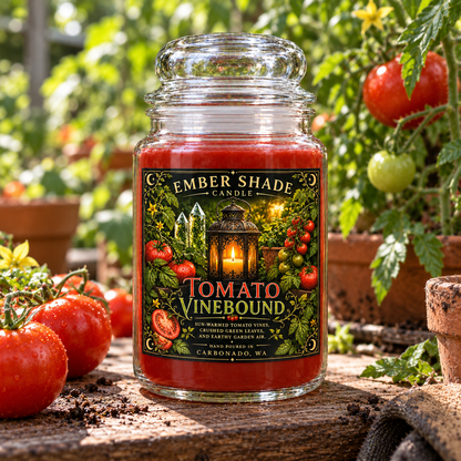 Ember Shade - Tomato Vinebound - Tomato Vine, Green Leaves, Earthy Garden Air