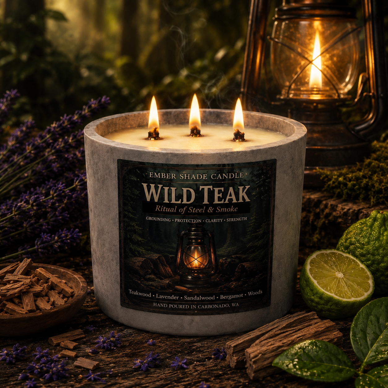 Ember Shade Wild Teak - Teakwood, Lavender, Sandalwood, Bergamot, Woods