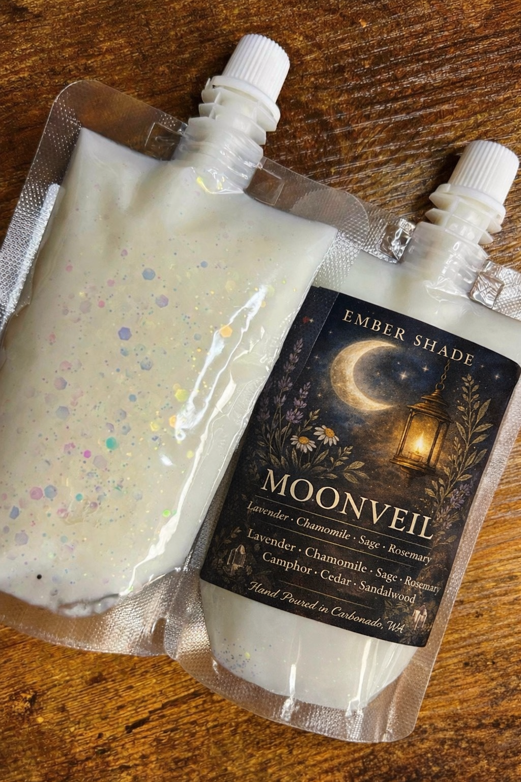 Ember Shade - Moonveil Bedtime Ritual Candle Lavender, Chamomile, Sage, Rosemary, Camphor, Cedar, and Sandalwood