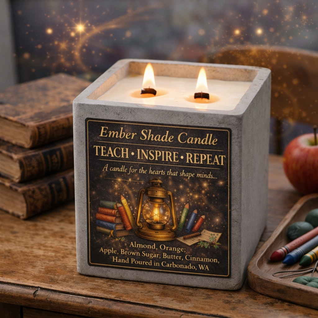 Ember Shade - Teach, Inspire, Repeat - Almond, Orange, Apple, Brown Sugar, Butter, Cinnamon, Clove, Nutmeg, Pie Crust