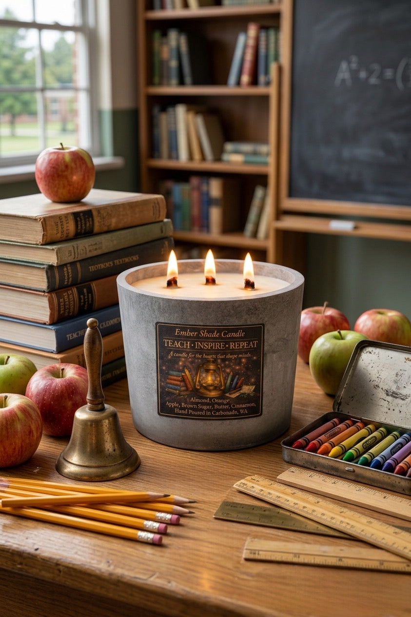 Ember Shade - Teach, Inspire, Repeat - Almond, Orange, Apple, Brown Sugar, Butter, Cinnamon, Clove, Nutmeg, Pie Crust