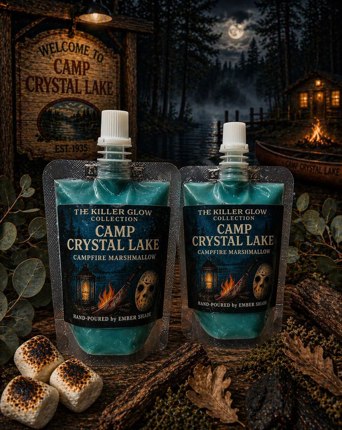 Ember Shade - Camp Crystal Lake - Eucalyptus, Marshmallow, Patchouli, Oak, Ember