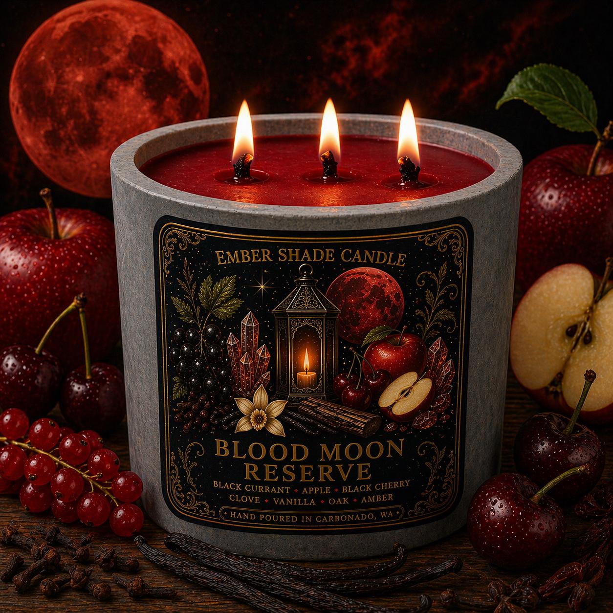 Ember Shade Blood Moon Reserve- Black Currant, Apple, Black Cherry, Red Wine, Clove, Vanilla, Amber