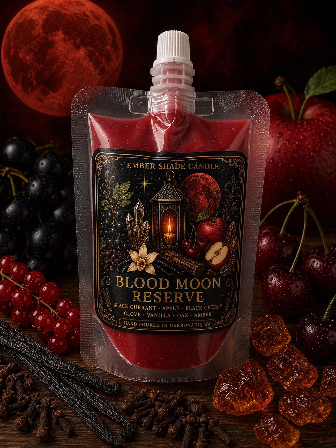 Ember Shade Blood Moon Reserve- Black Currant, Apple, Black Cherry, Red Wine, Clove, Vanilla, Amber