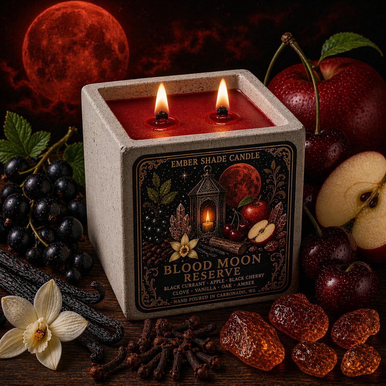 Ember Shade Blood Moon Reserve- Black Currant, Apple, Black Cherry, Red Wine, Clove, Vanilla, Amber
