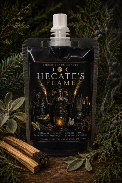 Ember Shade - Hecate’s Flame - Bergamot, Spruce, Cypress, Sage, Palo Santo, Patchouli, Dark Musk, Smoke